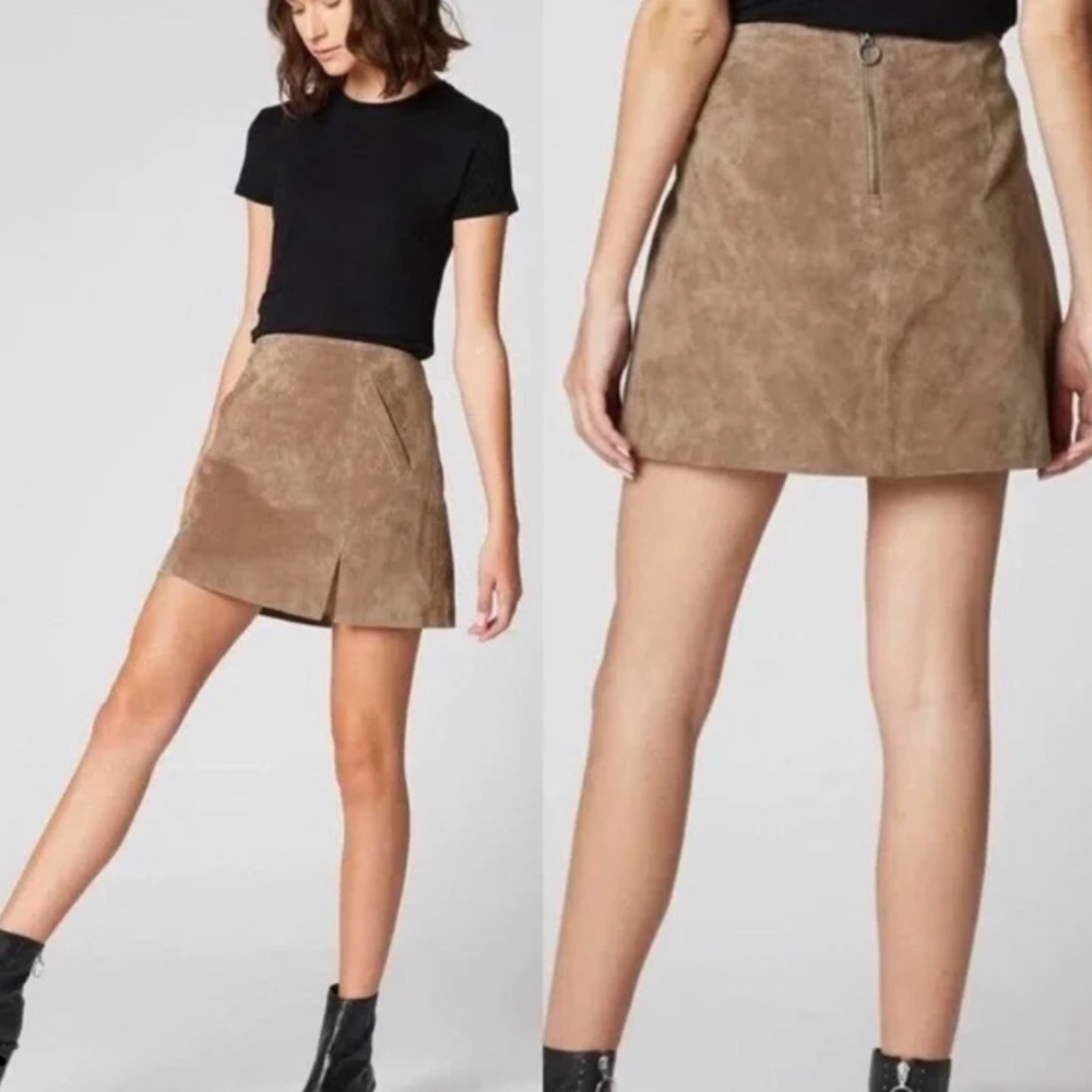 Blanknyc suede mini skirt